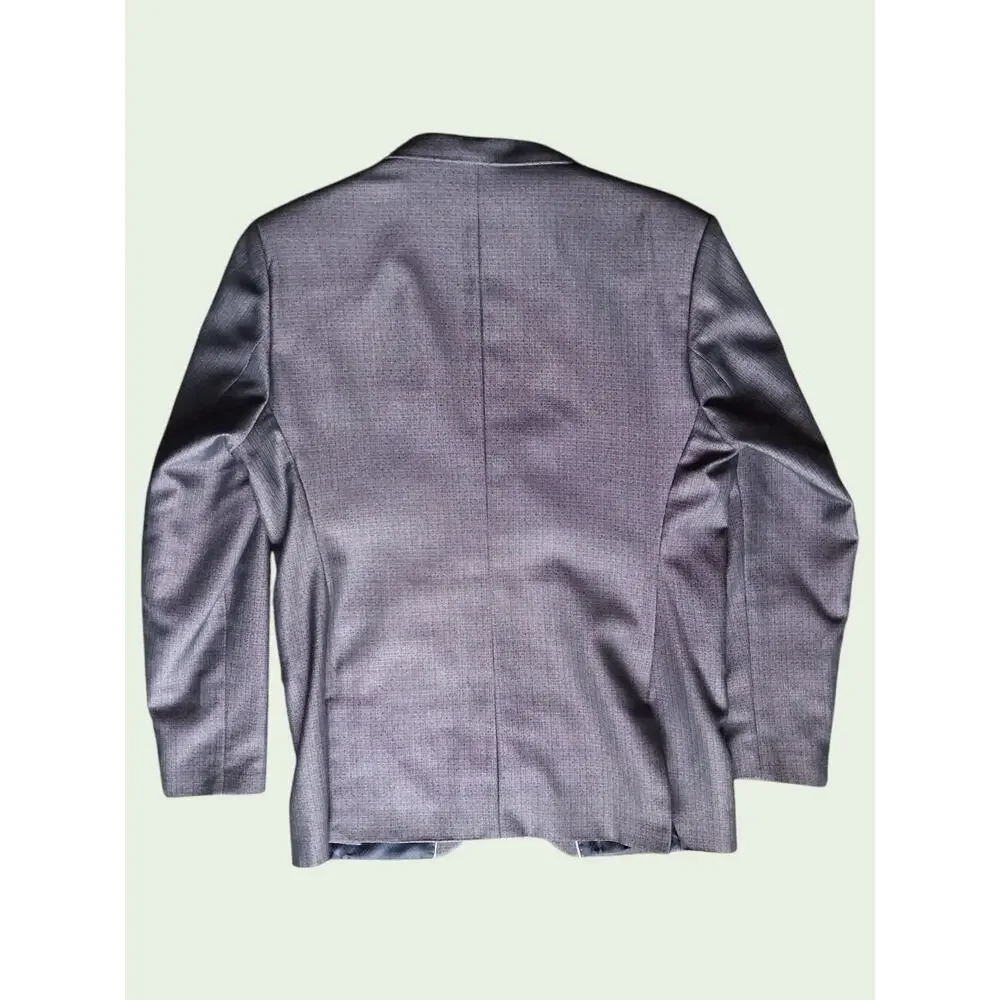 Dan-Hol Slim Fit Gray 2 Piece Suit Mens L 34x30 One Button Career Wedding